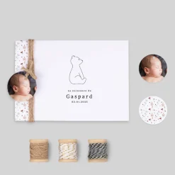 Faire-part Naissance Animaux | Faire-part Naissance Fille^Planet cards Ours et Liberty