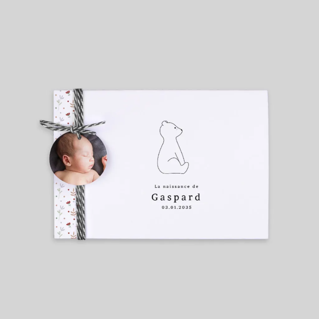 Faire-part Naissance Animaux | Faire-part Naissance Fille^Planet cards Ours et Liberty