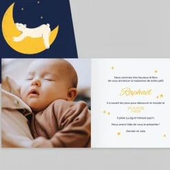 Faire-part Naissance Animaux | Faire-part Naissance Original^Planet cards Ourson Endormi