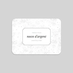 Carte Invitation Noces D'argent | Carte Invitation Noces D'argent^Planet cards Paillettes d'Argent