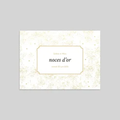Carte Invitation Noces D'or | Carte Invitation Noces D'or^Planet cards Paillettes d'Or