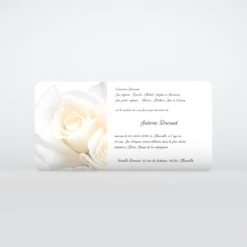 Carte Remerciement Décès^Planet cards Paix et roses blanches