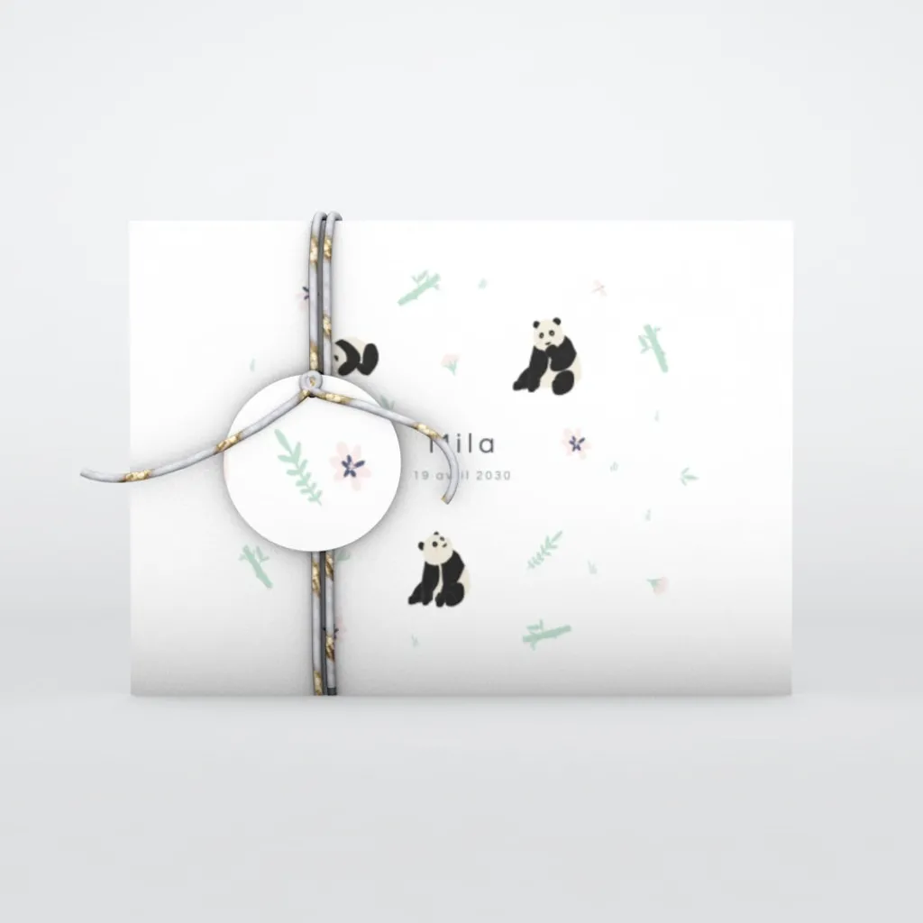 Faire-part Naissance Animaux^Planet cards Panda Nature