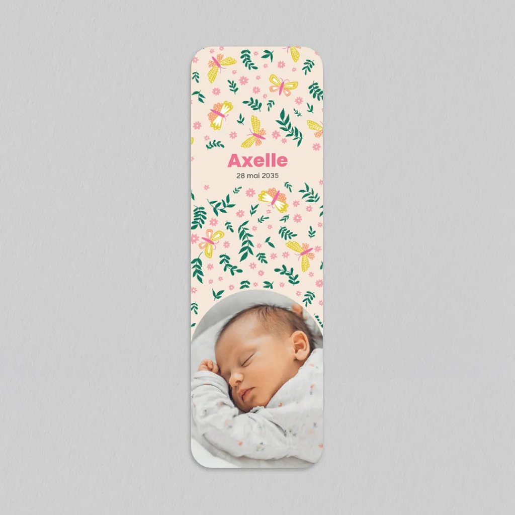 Faire-part Naissance Animaux | Faire-part Naissance Marque-page^Planet cards Papillons Champêtres