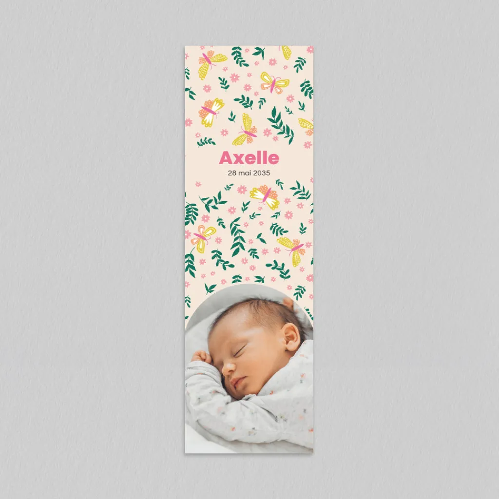 Faire-part Naissance Animaux | Faire-part Naissance Marque-page^Planet cards Papillons Champêtres