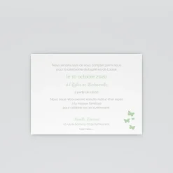 Faire-part Baptême Civil^Planet cards Papillons simples