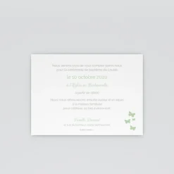 Faire-part Baptême Civil^Planet cards Papillons simples