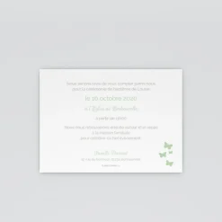 Faire-part Baptême Civil^Planet cards Papillons simples