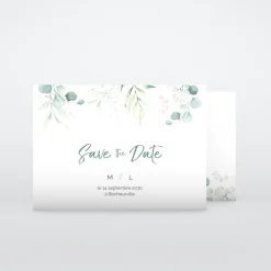 Save The Date^Planet cards Pastel et Eucalyptus