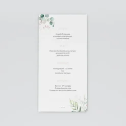 Menu De Mariage^Planet cards Pastel et Eucalyptus