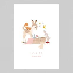 Faire-part Naissance Animaux | Faire-part Naissance Fille^Planet cards Petit Bois