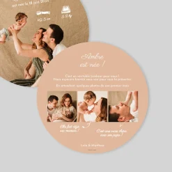 Faire-part Naissance Original | Faire-part Naissance Fille^Planet cards Petit coeur blanc