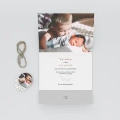 Faire-part Naissance Animaux | Faire-part Naissance Fille^Planet cards Petit Écureuil et Liberty
