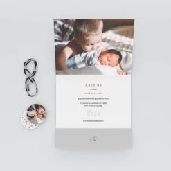 Faire-part Naissance Animaux | Faire-part Naissance Fille^Planet cards Petit Écureuil et Liberty