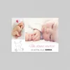 Carte Remerciement Naissance Fille^Planet cards Petit lapin et photos