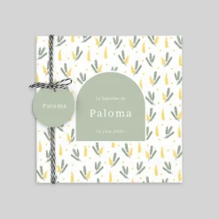 Faire-part Baptême Champêtre^Planet cards Petit Mimosa Champêtre
