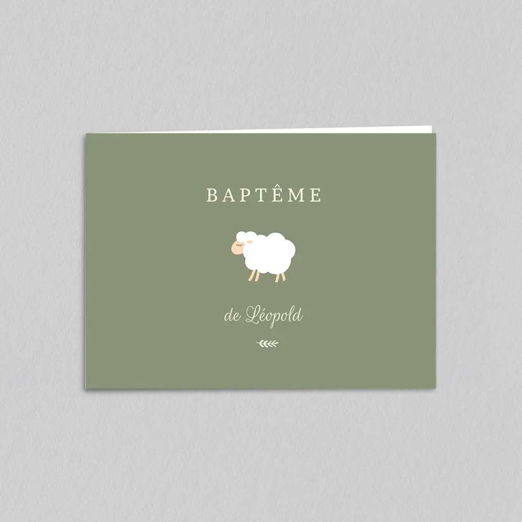 Faire-part Baptême Civil | Faire-part Baptême Garçon^Planet cards Petit Mouton