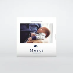 Carte Remerciement Naissance Magnet^Planet cards Petit Nuage Blanc
