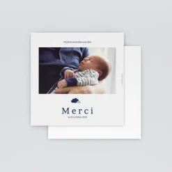 Carte Remerciement Naissance Magnet^Planet cards Petit Nuage Blanc