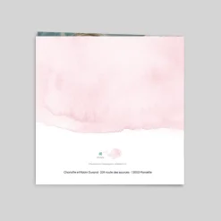 Faire-part Naissance Animaux | Créations En Collaboration^Planet cards Petit Océan à l'Aquarelle Rose