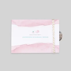 Faire-part Naissance Animaux | Créations En Collaboration^Planet cards Petit Océan à l'Aquarelle Rose
