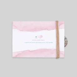 Faire-part Naissance Animaux | Créations En Collaboration^Planet cards Petit Océan à l'Aquarelle Rose