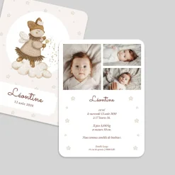 Faire-part Naissance Animaux | Faire-part Naissance Fille^Planet cards Petit Renard et étoiles