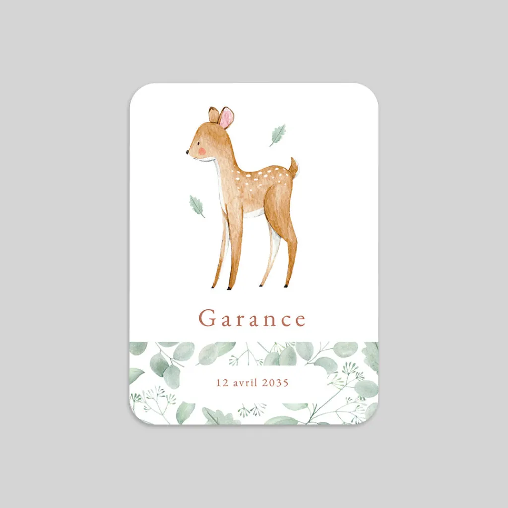 Faire-part Naissance Animaux | Faire-part Naissance Fille^Planet cards Petite Biche