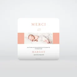 Carte Remerciement Naissance Classique | Carte Remerciement Naissance Magnet^Planet cards Petite Couronne