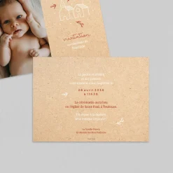 Faire-part Baptême Original | Faire-part Baptême Champêtre^Planet cards Petite Église