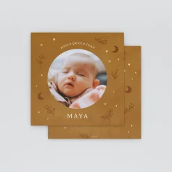 Faire-part Naissance Fille^Planet cards Petite Lune