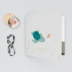 Faire-part Naissance Animaux | Faire-part Naissance Fille^Planet cards Petite Tortue Fille