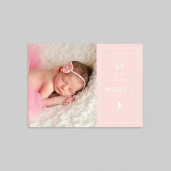 Carte Remerciement Baptême Fille^Planet cards Petites Colombes