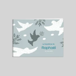Faire-part Baptême Champêtre | Faire-part Baptême Garçon^Planet cards Petites Colombes et Branches Garçon