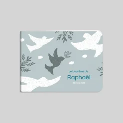Faire-part Baptême Champêtre | Faire-part Baptême Garçon^Planet cards Petites Colombes et Branches Garçon