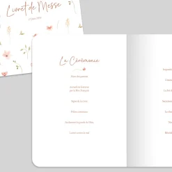 Livret De Baptême^Planet cards Petites fleurs champêtres