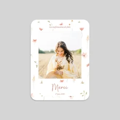 Carte Remerciement Confirmation^Planet cards Petites fleurs douces