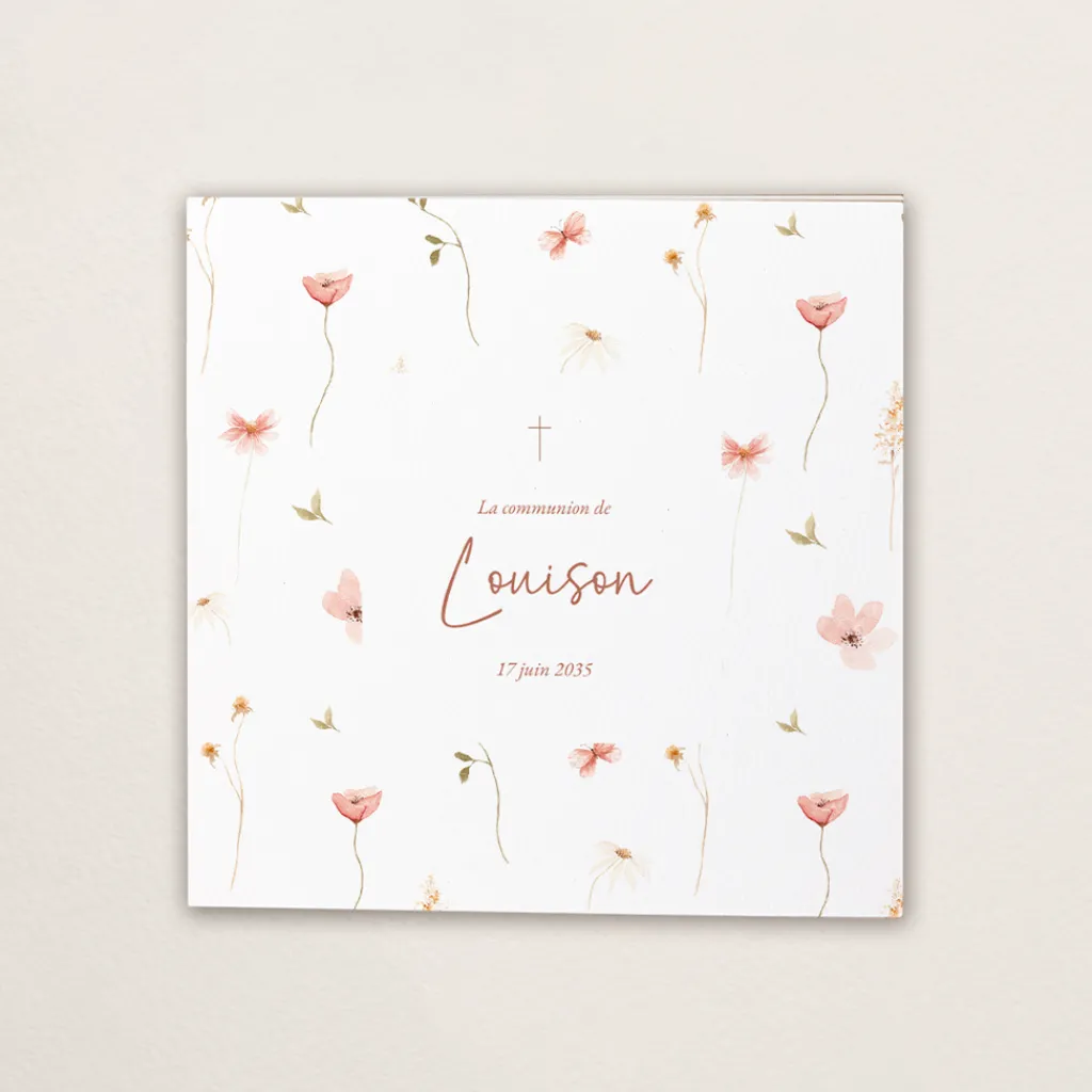 Faire-part Communion^Planet cards Petites fleurs d'été