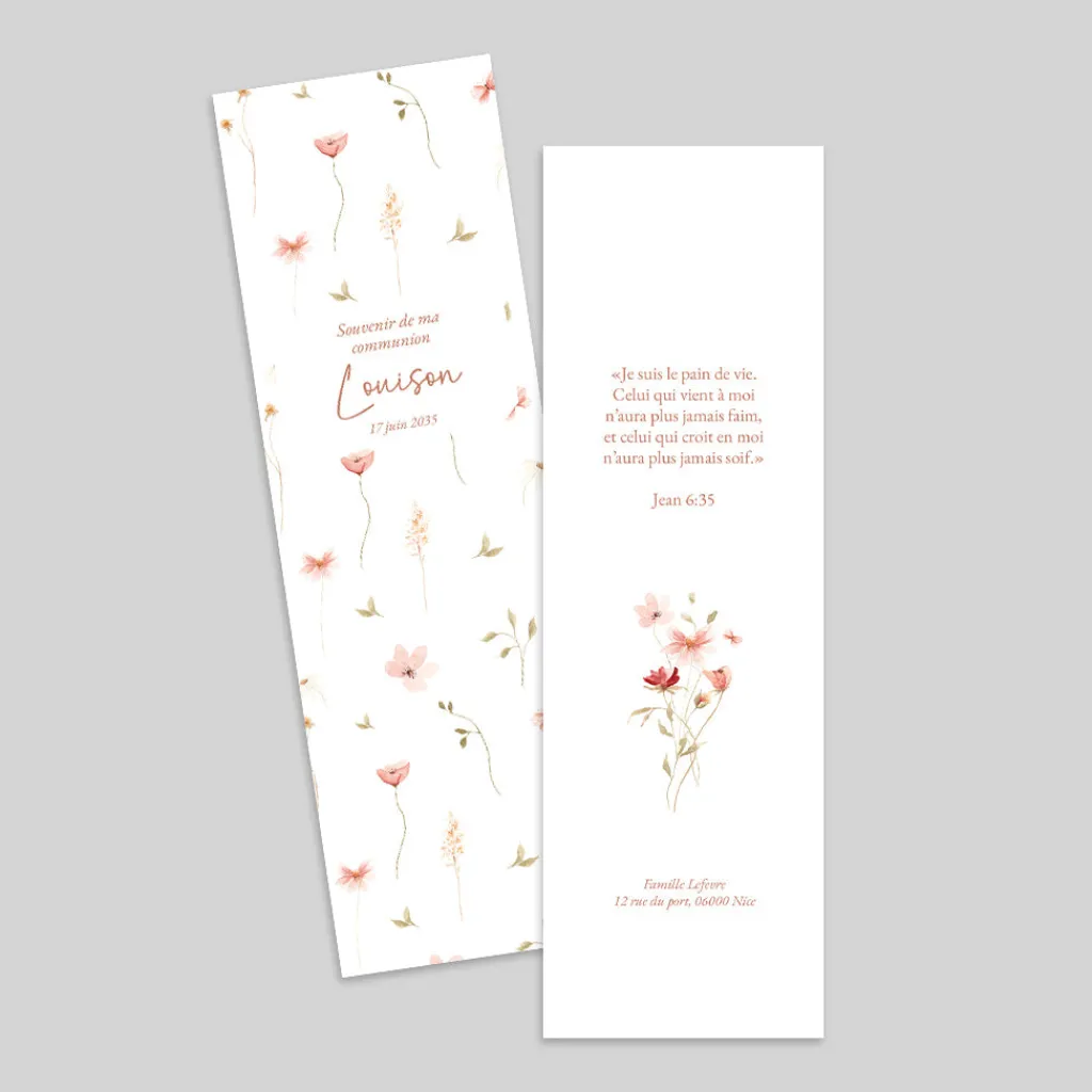 Images Communion^Planet cards Petites fleurs d'été