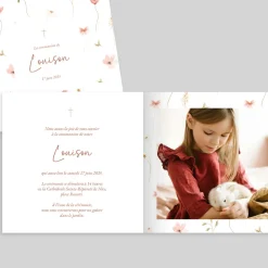 Faire-part Communion^Planet cards Petites fleurs d'été