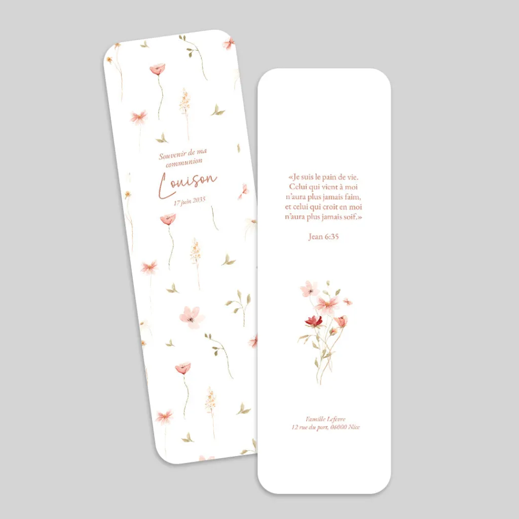 Images Communion^Planet cards Petites fleurs d'été
