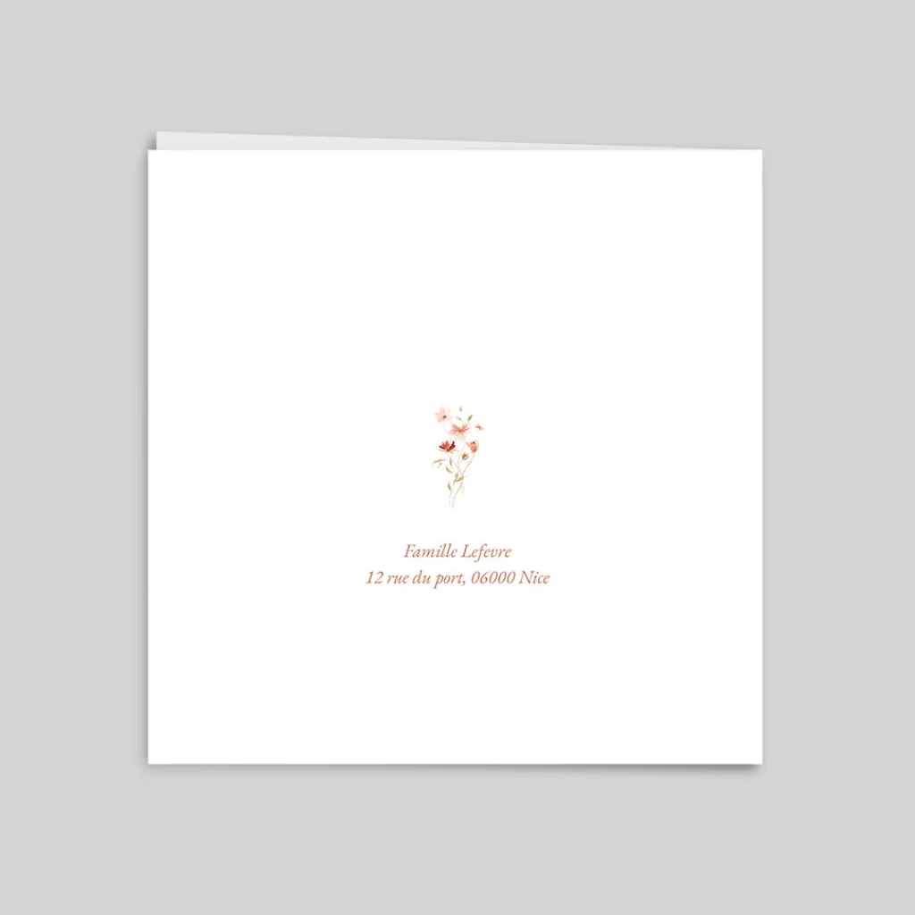 Faire-part Communion^Planet cards Petites fleurs d'été