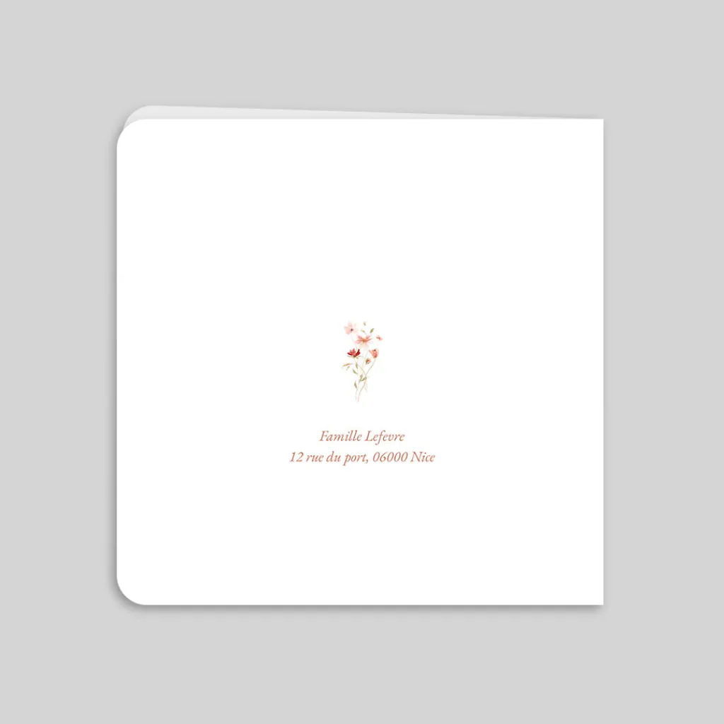 Faire-part Communion^Planet cards Petites fleurs d'été