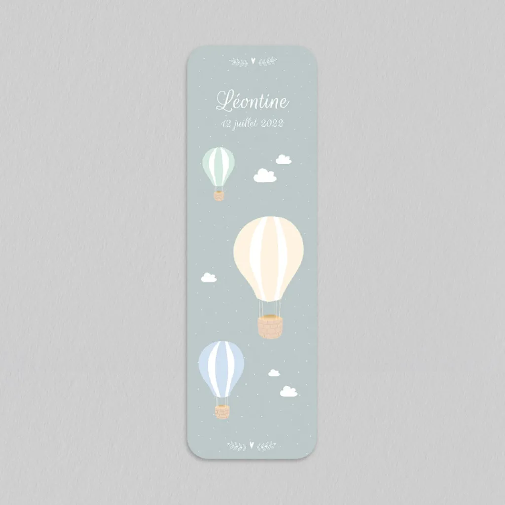Faire-part Naissance Marque-page | Créations En Collaboration^Planet cards Petites Montgolfières