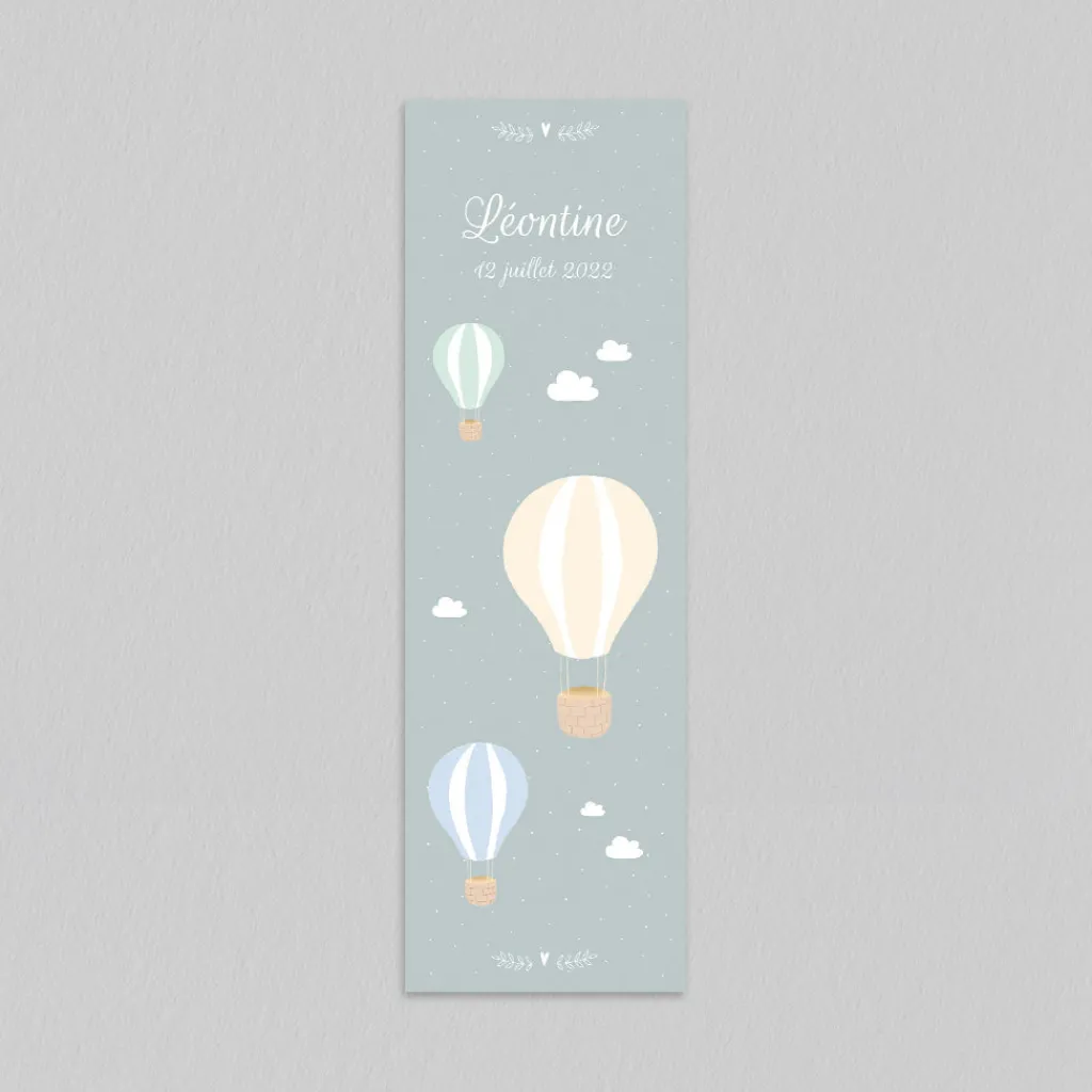 Faire-part Naissance Marque-page | Créations En Collaboration^Planet cards Petites Montgolfières