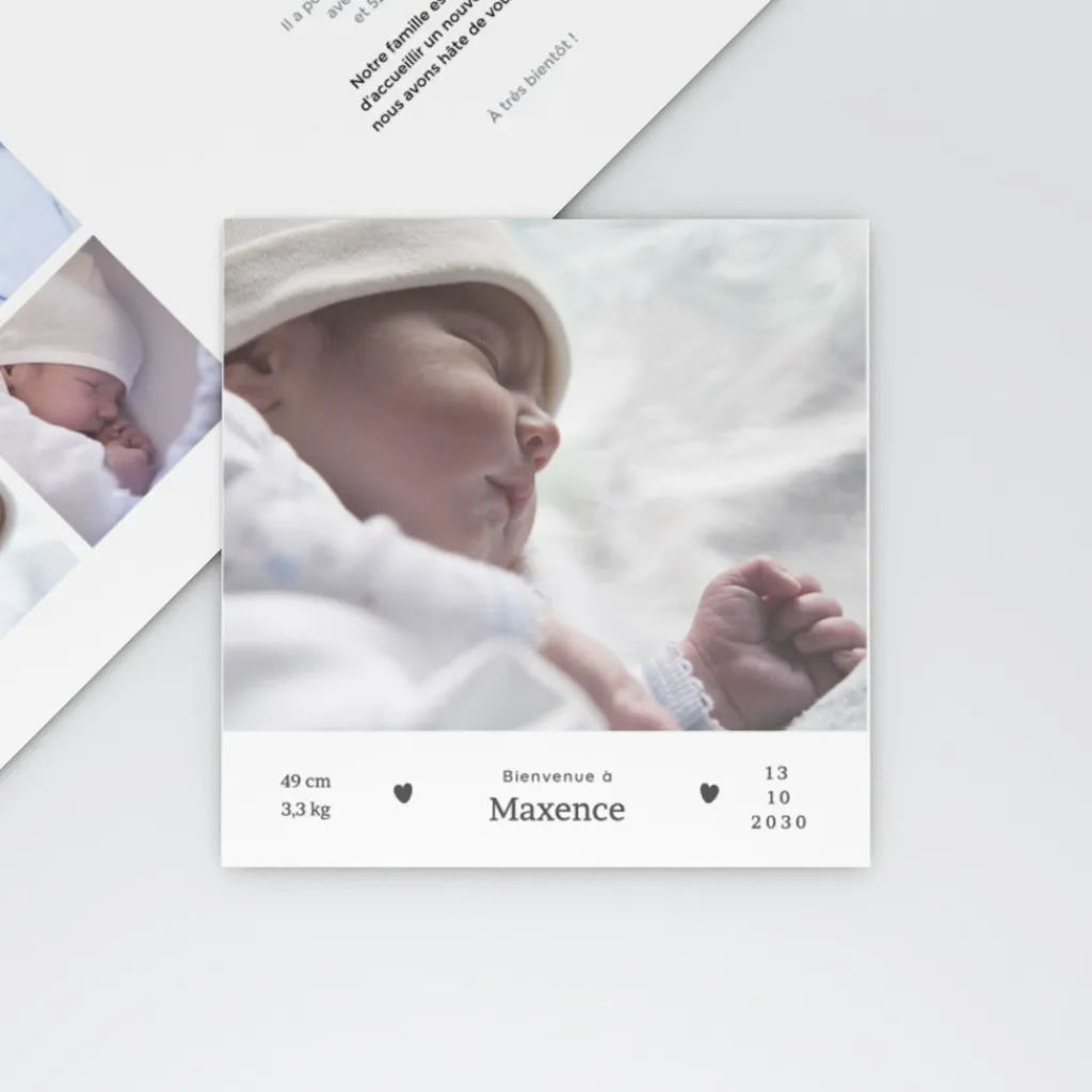 Faire-part Naissance Fille | Faire-part Naissance Garçon^Planet cards Petits cœurs