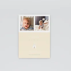Faire-part Baptême Garçon^Planet cards Petits Vêtements Étendus