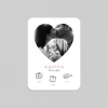Faire-part Naissance Fille^Planet cards Photo en coeur