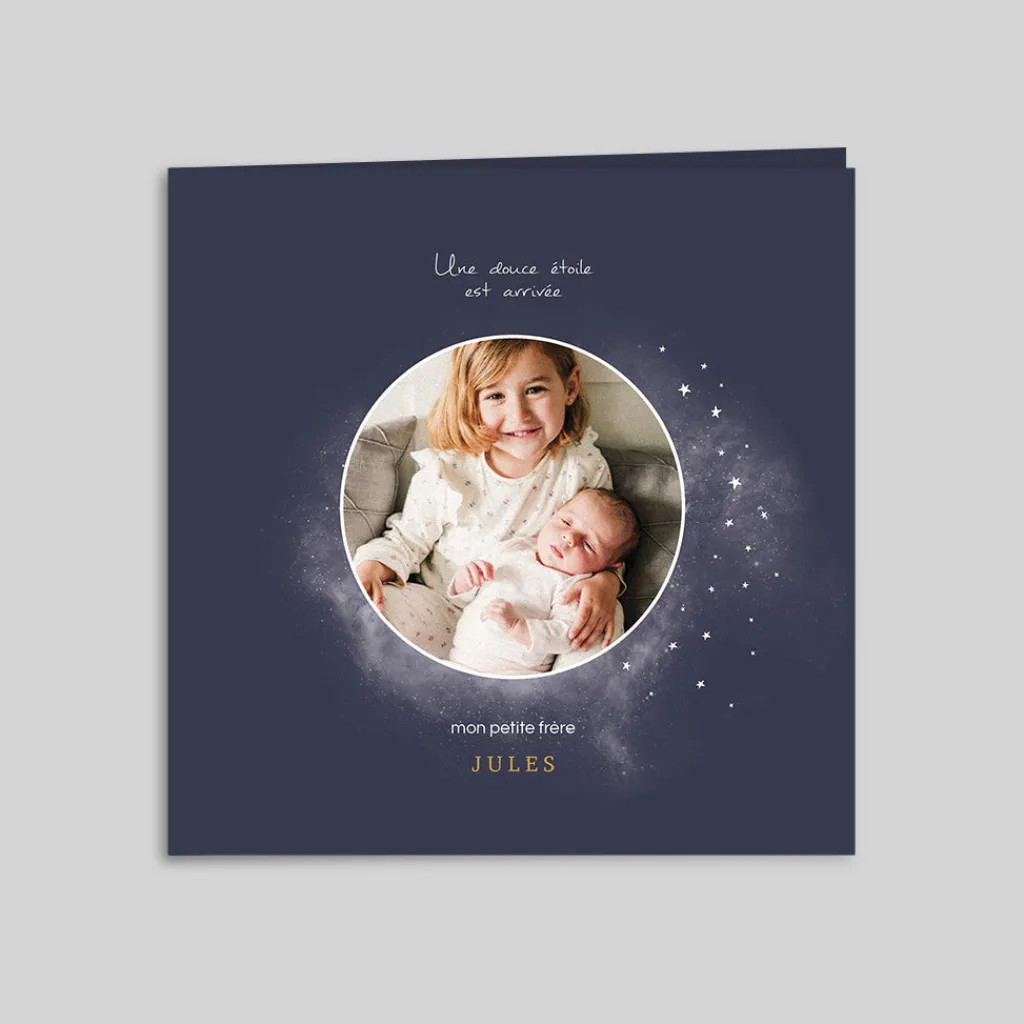 Faire-part Naissance Garçon^Planet cards Photo et Cosmos