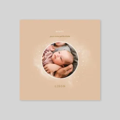 Carte Remerciement Naissance Fille^Planet cards Photo et Cosmos Fille